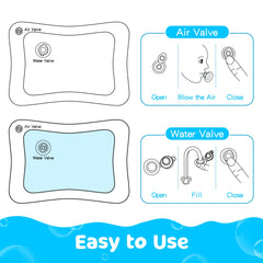 Tummy Time Water Mat 丨Water Play Mat for Babies Inflatable Tummy Time Water Play Mat for Infants and Toddlers 3 to 12 Months Promote Development Toys Cute Baby