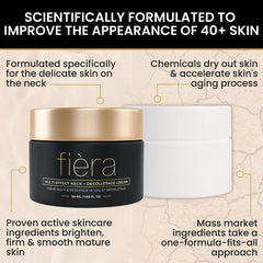 FIÈRA Neck Firming & Tightening Cream - Anti Aging Moisturizer for Neck - With Macadamia Oil, Hyaluronic Acid, Shea Butter - 1.69 FL. OZ. / 50 ML