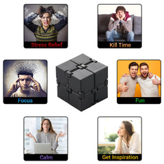 Infinity Cube Sensory Fidget Toy, EDC Fidgeting Game for Kids and Adults, Cool Mini Gadget Best for Stress and Anxiety Relief and Kill Time, Unique Idea That is Light on The Fingers and Hands