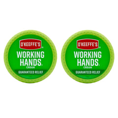 O'Keeffe's Working Hands Hand Cream for Extremely Dry, Cracked Hands, 3.4 Ounce Jar, (Pack 2)