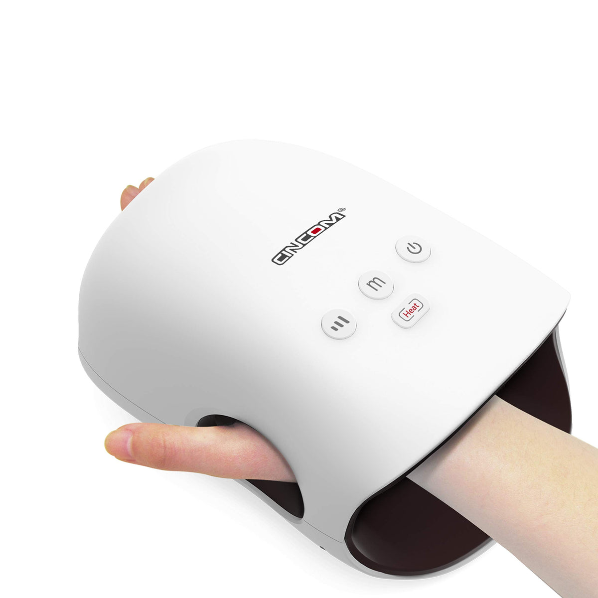 CINCOM Cordless Hand Massager with Heat and Compression for Arthritis and Carpal Tunnel(FSA or HSA Eligible) (White)