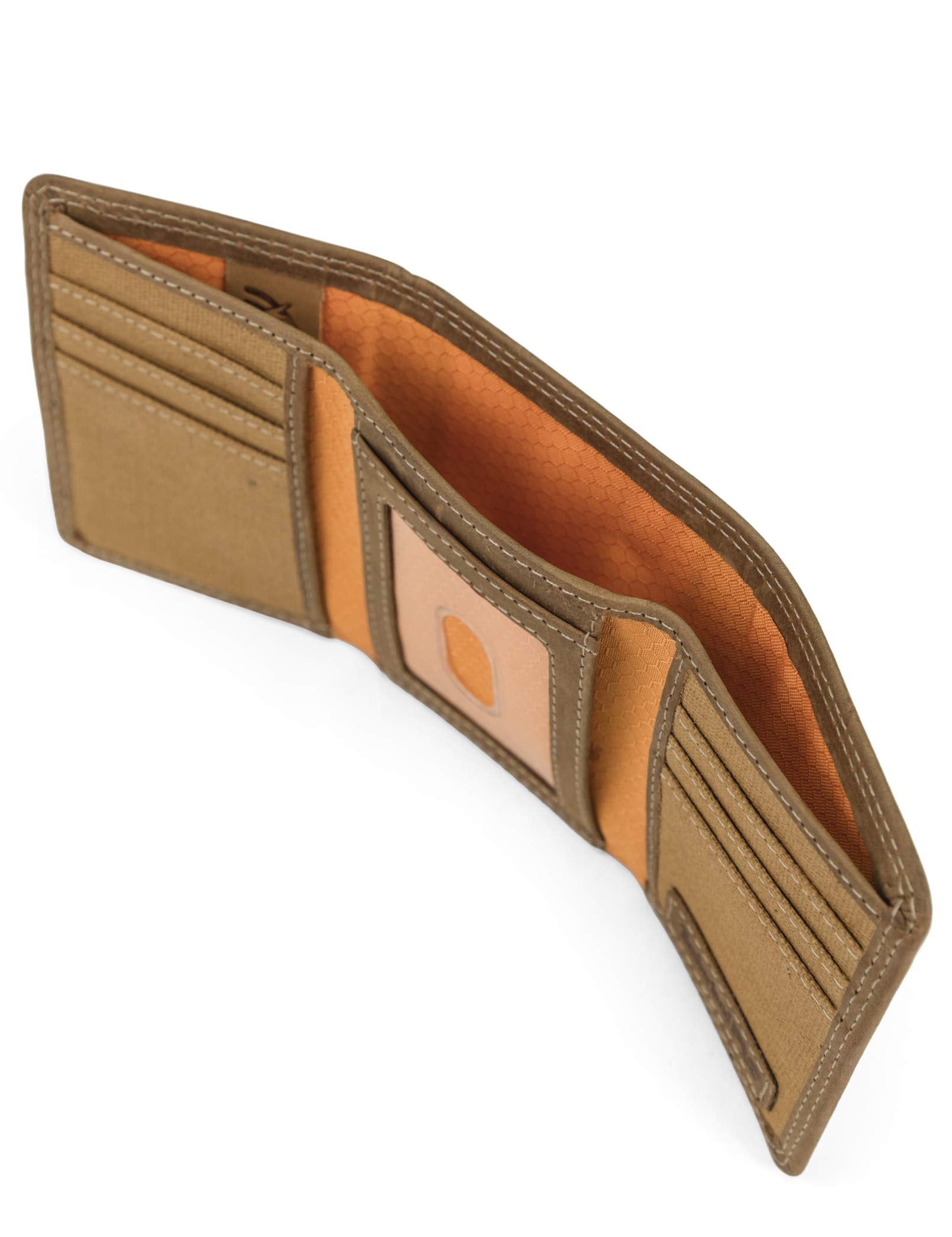 Timberland PRO Men's Leather RFID Trifold Wallet with ID Window, Wheat/Pullman, One Size