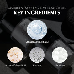 MATRIGEN SS Collagen Volume Facial Cream, 380 Dalton Hydrolyzed Collagen for All Skin Types, K Beauty Moisturizer, Korean Skin Care