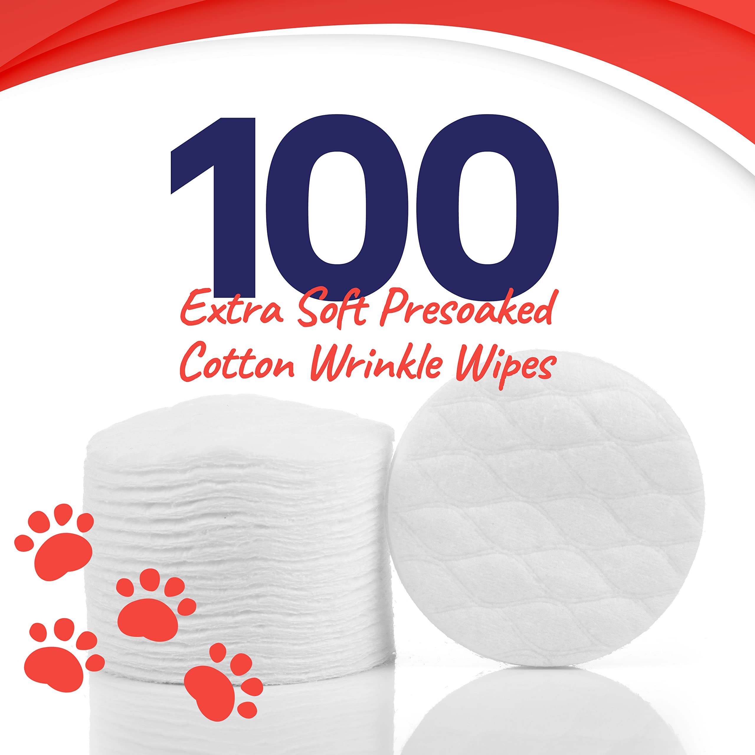 Petpost | Bulldog Wrinkle Wipes for Dogs - Cleans and Soothes Pug Wrinkles and Folds - Ultra Soft Cotton Pads in Coconut Oil Solution 100 ct.