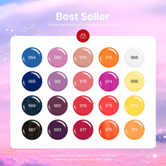 Beetles Gel Nail Polish Set 20 Colors Neon Nail Polish Rainbow Pink White Red Green Orange Gel Nail Polish Spring Purple Blue Dark Glitter Gel Polish Set with 2024 Glossy Matte Top Coat and Base Coat