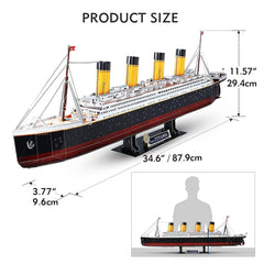 CubicFun Titanic 3D LED Puzzles for Adults 88 CM 266 Pieces,Titanic Toys for Adults Teens, Home Decor Birthday Gifts Adults Easter Gifts Teacher Gifts