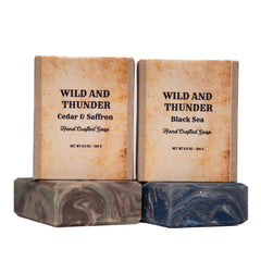 Wild and Thunder - Handcrafted in The USA Mens Natural Body Bar Soap - Made from Natural Oils With No Harsh Chemicals - Hydrating Shea Butter - For The Everyday Outdoorsman - (2 pack)