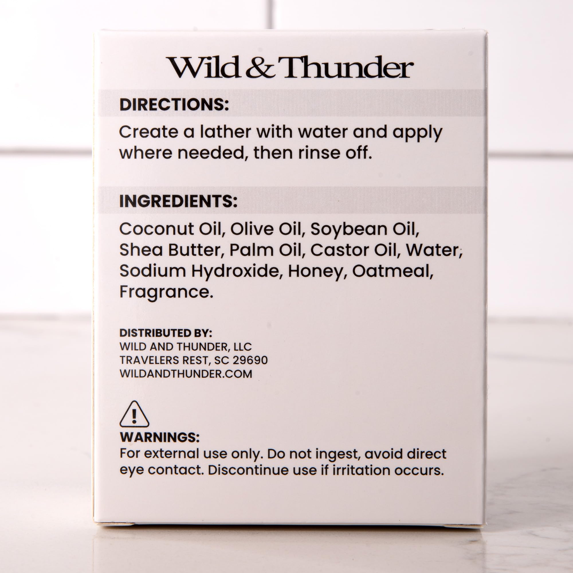 Wild and Thunder - Handcrafted in The USA Mens Natural Body Bar Soap - Made from Natural Oils With No Harsh Chemicals - Hydrating Shea Butter - For The Everyday Outdoorsman - (2 pack)