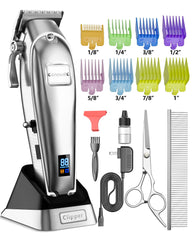 oneisall Dog Grooming Clippers for Thick Heavy Coats,2 Speed Cordless Hair Trimmers with Metal Blade Grooming Kit for Pets Dogs Cats Animals