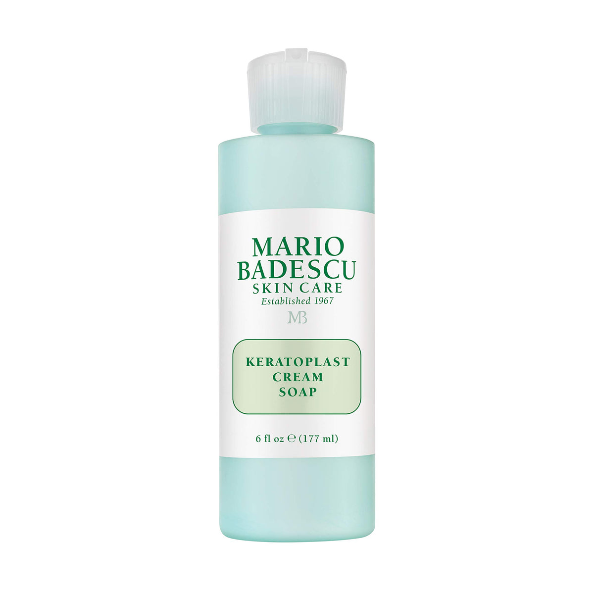 Mario Badescu Keratoplast Cream Soap with Glycerin - Gentle, Oil-Free and Non-Drying Exfoliating Face Wash for Women and Men - Creamy BHA Exfoliant Facial Cleanser and Makeup Remover, 6 Fl Oz