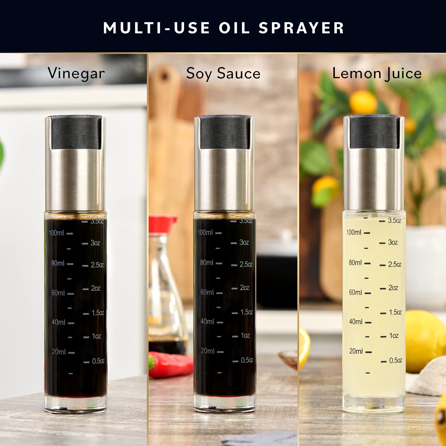 Home Hero 2 Pcs Oil Sprayer for Cooking - 120 ml Olive Oil Sprayer for Cooking - Olive Oil Spray Bottle for Cooking with Funnel & Cleaning Brush (Green & Clear Oil Spray)