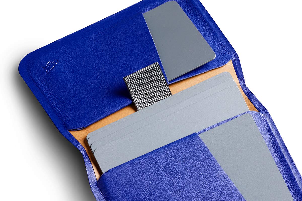 Bellroy Apex Slim Sleeve (Slim Bifold Leather Wallet, RFID Protected) - PepperBlue