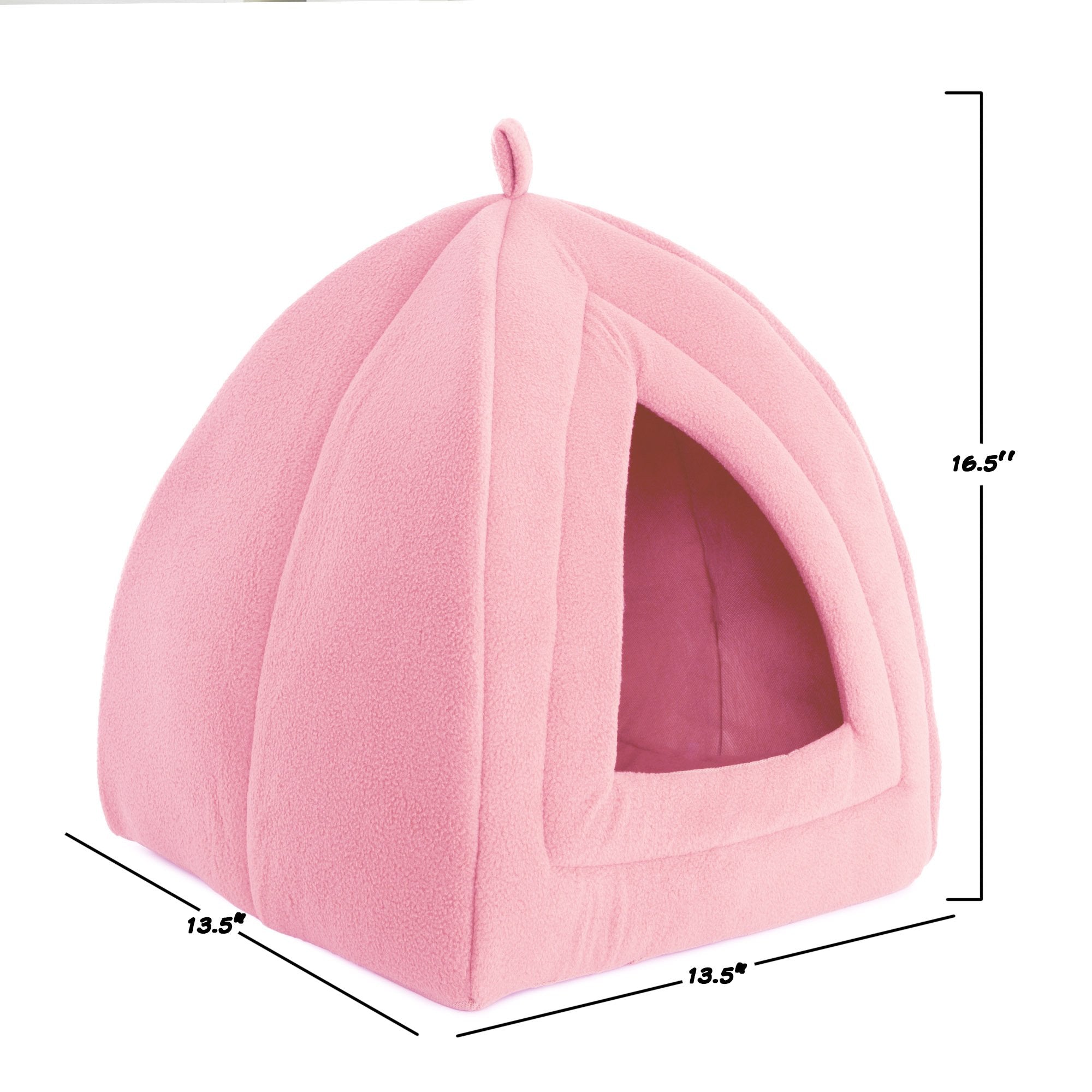 Cat House - Indoor Bed with Removable Foam Cushion - Pet Tent for Puppies, Rabbits, Guinea Pigs, Hedgehogs, and Other Small Animals by PETMAKER (Pink)