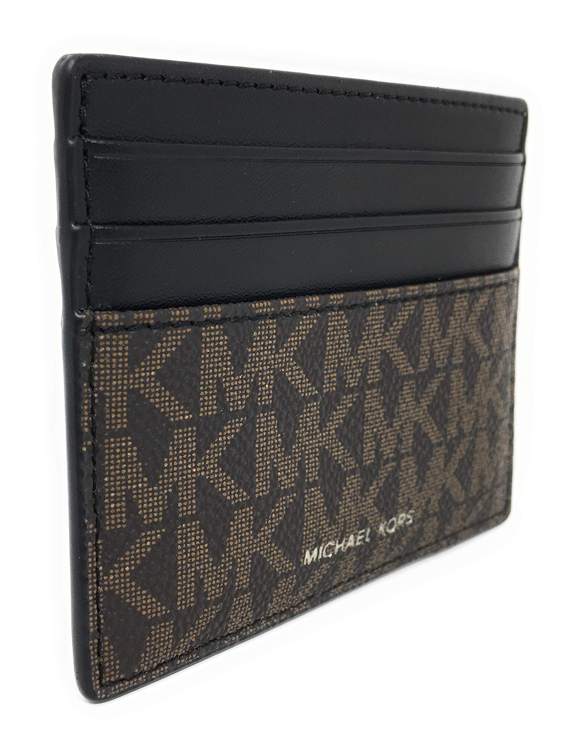 Michael Kors Men's Cooper Tall Card Case Wallet (Brown/Black)