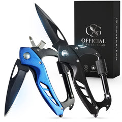 Outdoor Carabiner Multitool with Knife & Glass Breaker (2-Pack)