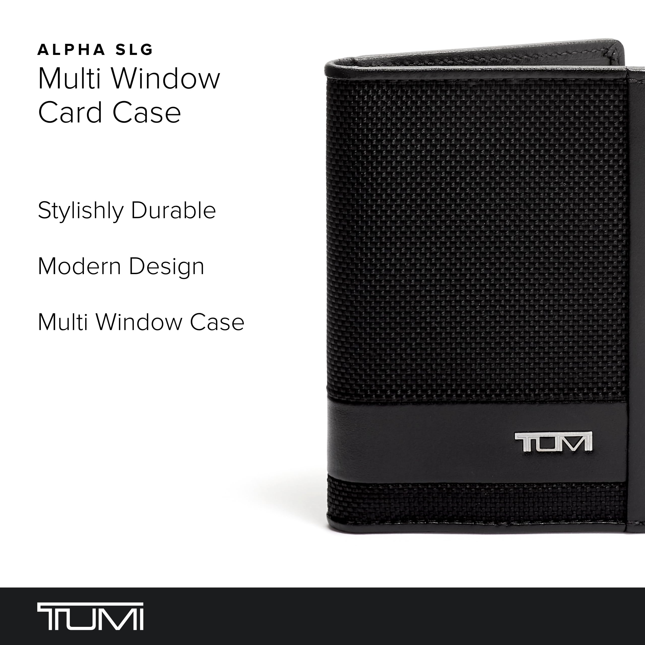 TUMI - Alpha Multi Window Card Case Wallet for Men - Black