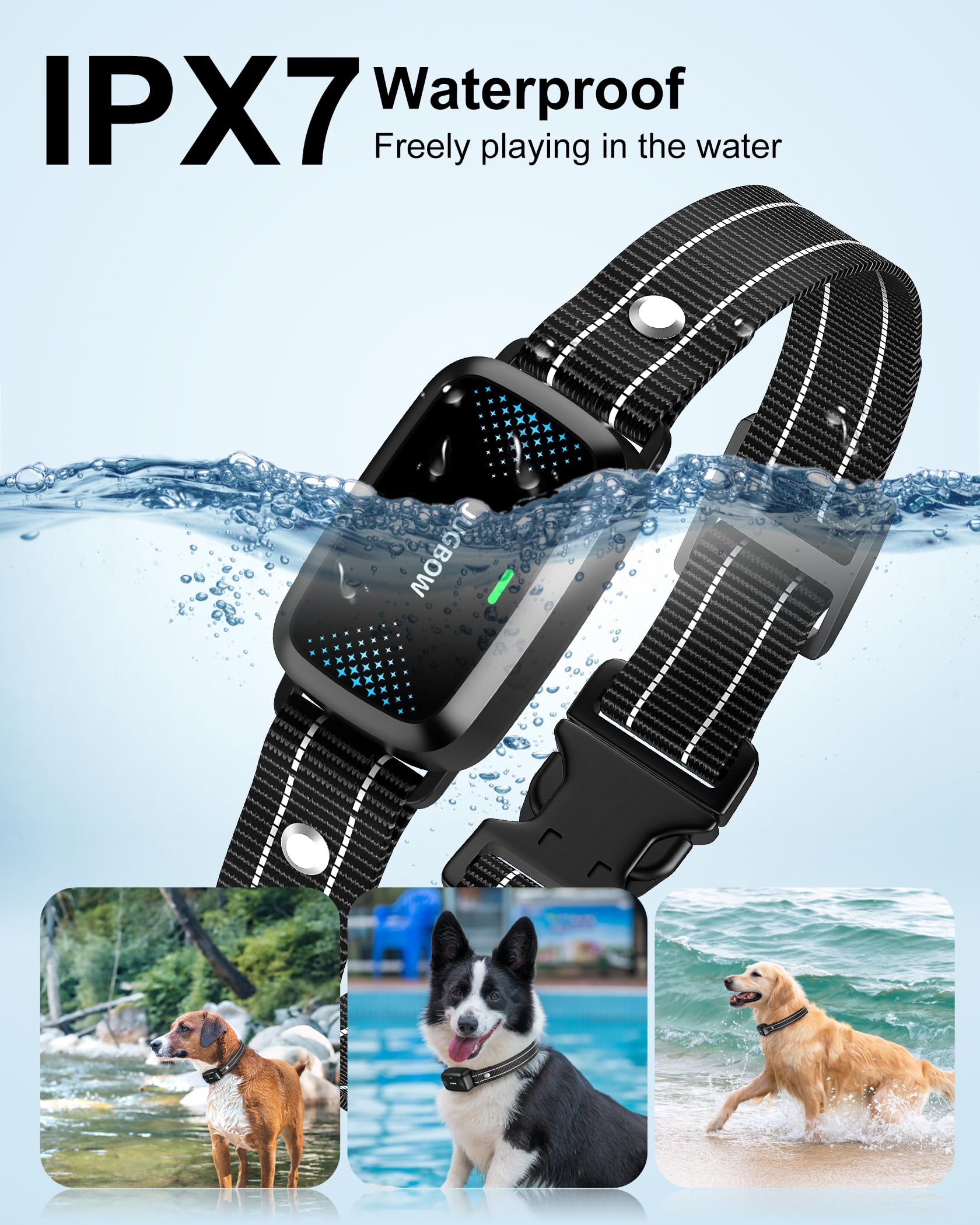 Dog Shock Collar - 1600FT Dog Training Collar with Remote Color Screen, IPX7 Waterproof Electric Collar with 4 Training Modes, Security Lock, Rechargeable e-Collar for All Breeds, Size