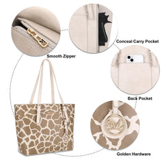 Montana West bags for women 3pcs women's shoulder handbags purse sets for women Leopard Print gifts western satchel bags carteras para mujer leather tote designer handbags MWC3-G055GFF