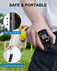 Dog Shock Collar - 1600FT Dog Training Collar with Remote Color Screen, IPX7 Waterproof Electric Collar with 4 Training Modes, Security Lock, Rechargeable e-Collar for All Breeds, Size