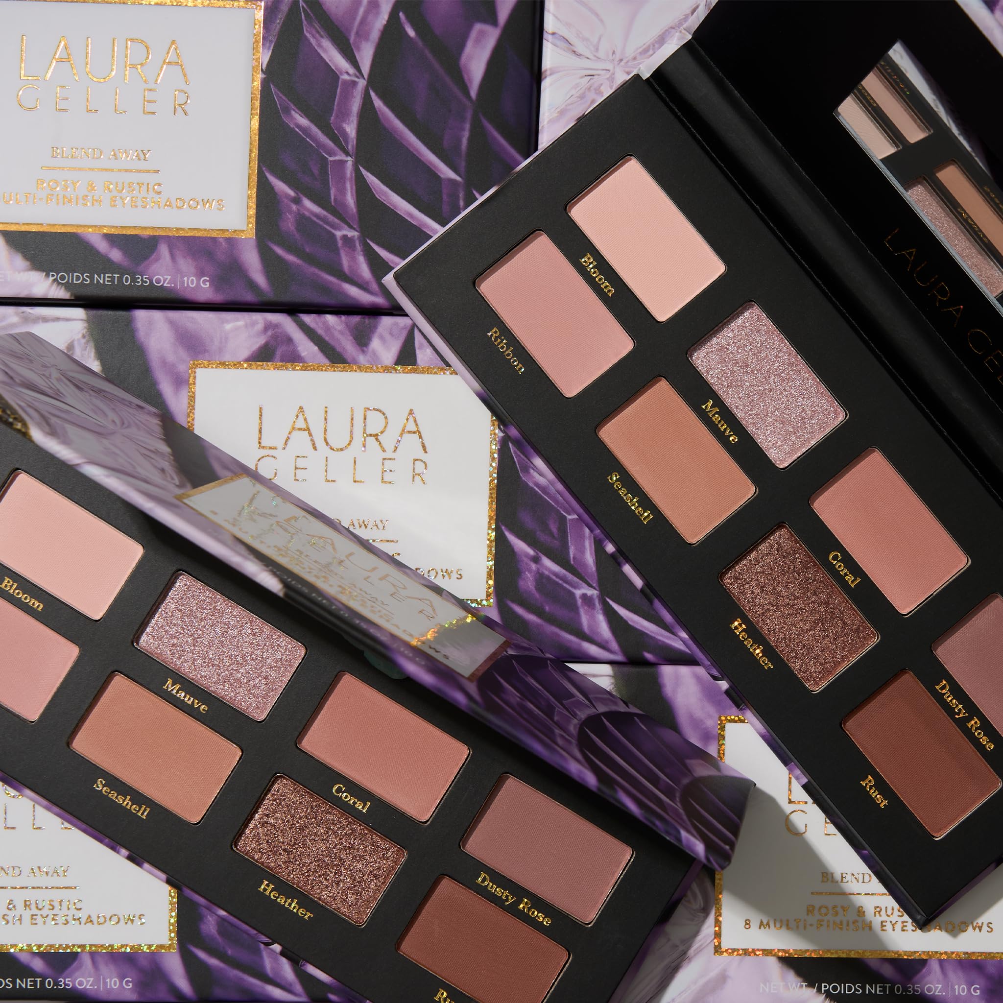 LAURA GELLER NEW YORK Blend Away Rosy & Rustic 8 Multi-Finish Eyeshadows