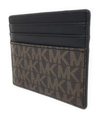 Michael Kors Men's Cooper Tall Card Case Wallet (Brown/Black)