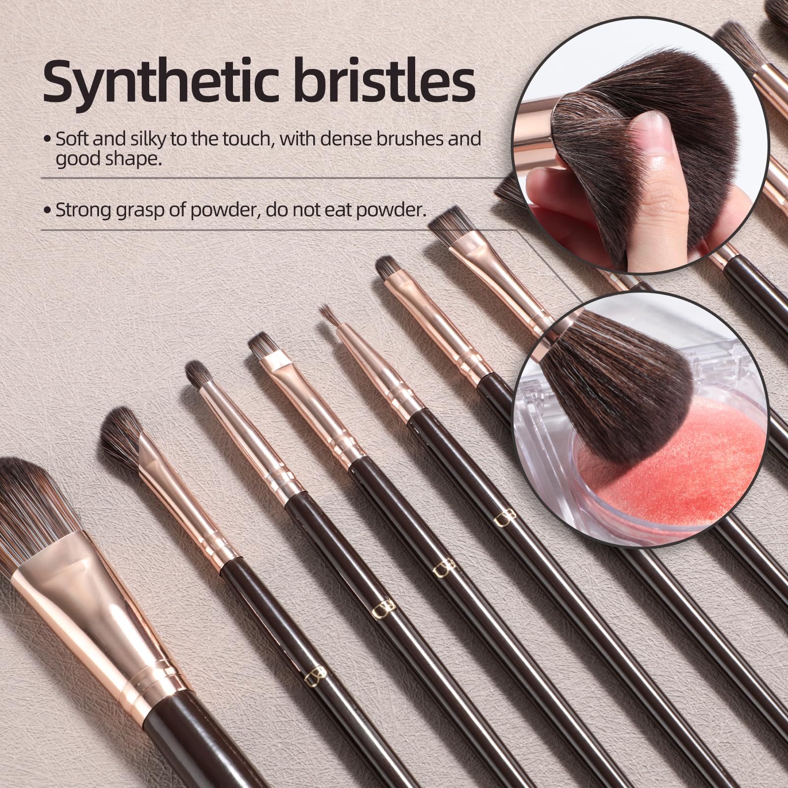 BS-MALL Makeup Brush Set Professional Makeup Brushes with PU Leather Bag Makeup Brush Case Perfect for Makeup Enthusiasts & Professionals