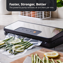 All-In-One Vacuum Sealer Kit - Start Sealing & Saving Today with a Powerful, Fast Sealer that comes with Sealer Bags and Accessories (Onyx Black)