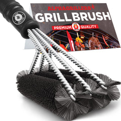 Alpha Grillers Brush - Grill Cleaner Brush Grill Accessories for Outdoor Grill - Safe BBQ Brush for Grill Cleaning - Heavy Duty 17" Grill Brushes