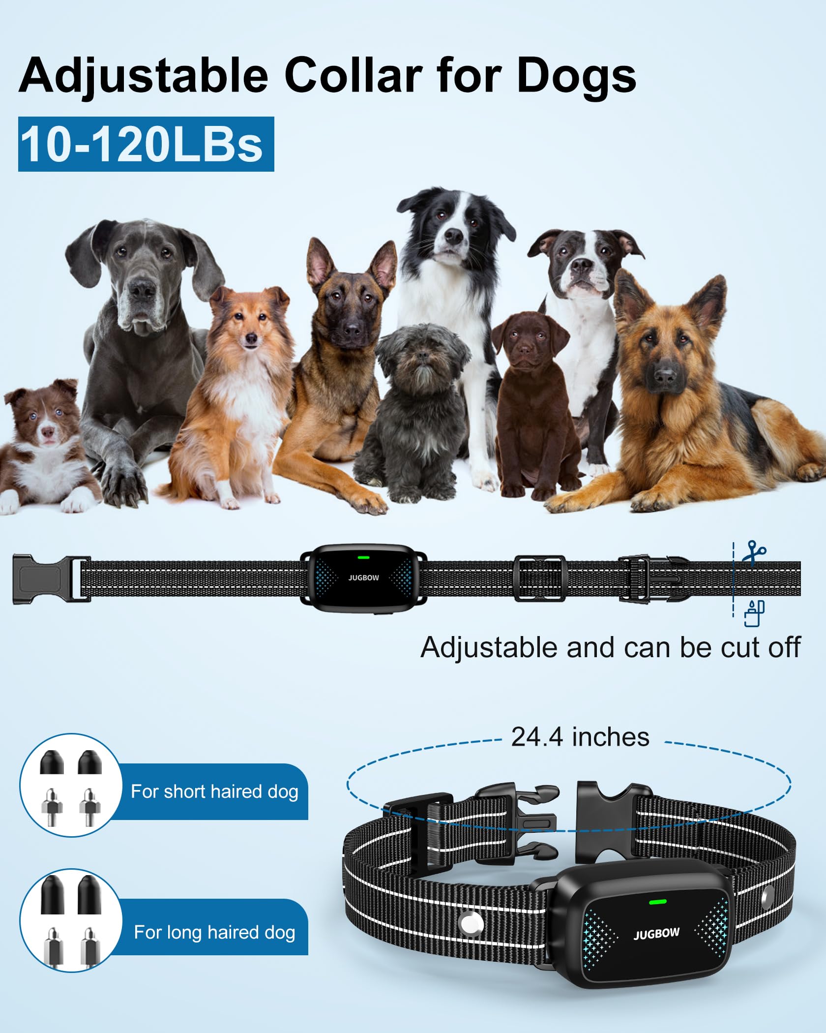 Dog Shock Collar - 1600FT Dog Training Collar with Remote Color Screen, IPX7 Waterproof Electric Collar with 4 Training Modes, Security Lock, Rechargeable e-Collar for All Breeds, Size