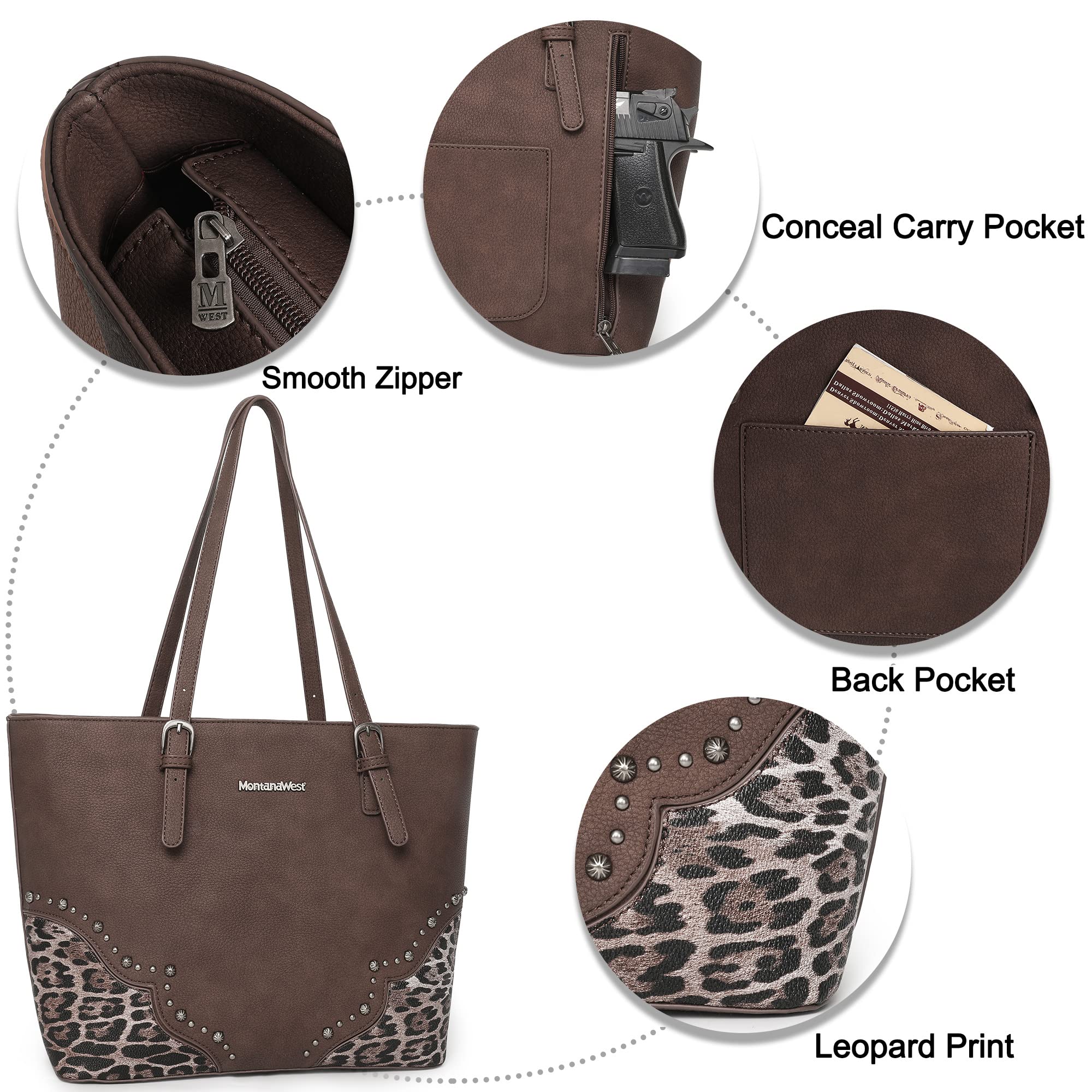 Montana West purses for women purse 3pcs women's purses and wallet set large medium crossbody purse cheetah print gifts western satchel bags carteras para leather tote designer handbags MWC3-G058CF