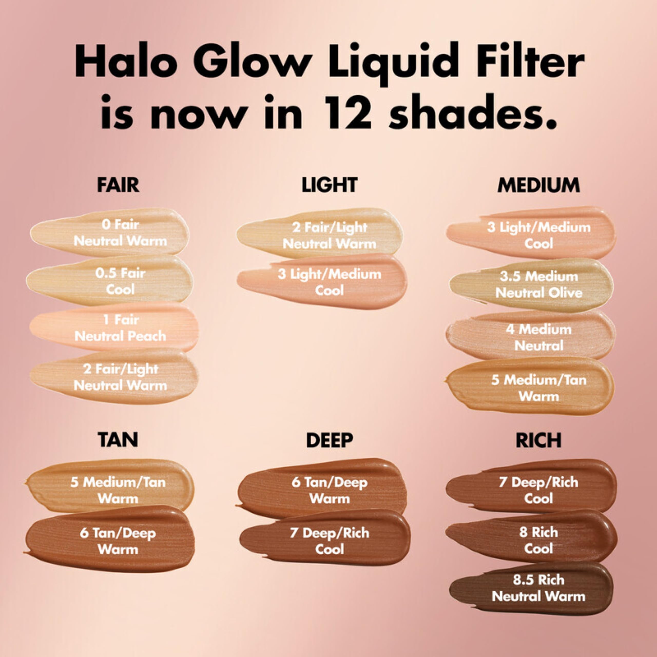 e.l.f. Halo Glow Liquid Filter, Complexion Booster For A Glowing, Soft-Focus Look, Infused With Hyaluronic Acid, Vegan & Cruelty-Free, 8 Rich