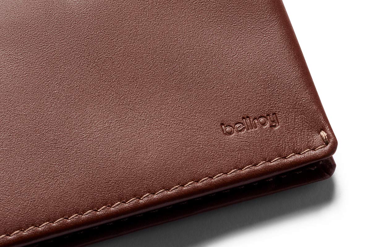 Bellroy Slim Sleeve (Slim Bifold Leather Wallet) - Charcoal - Cocoa Java