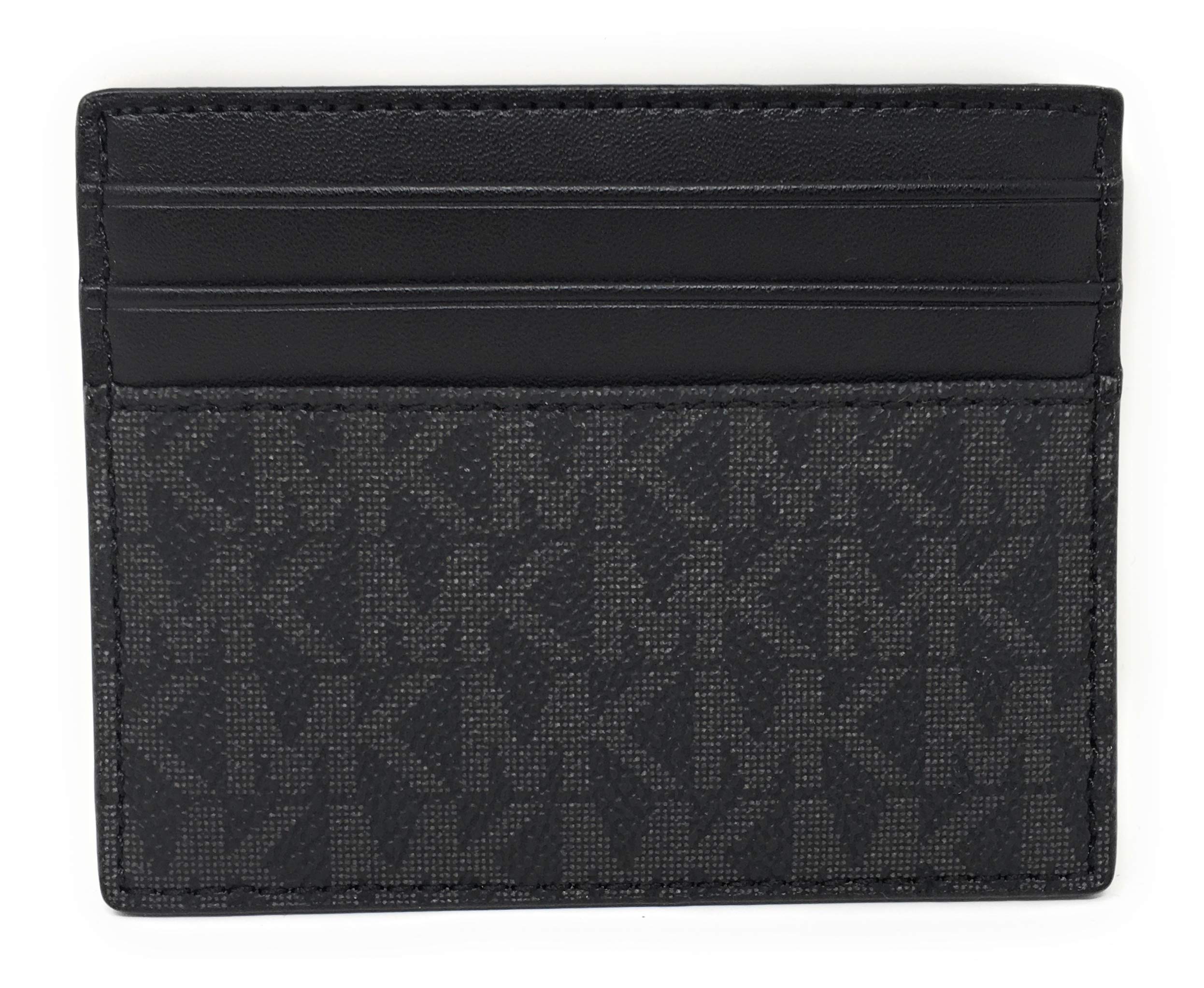 Michael Kors Men's Cooper Tall Leather Card Case Wallet slim(Black)