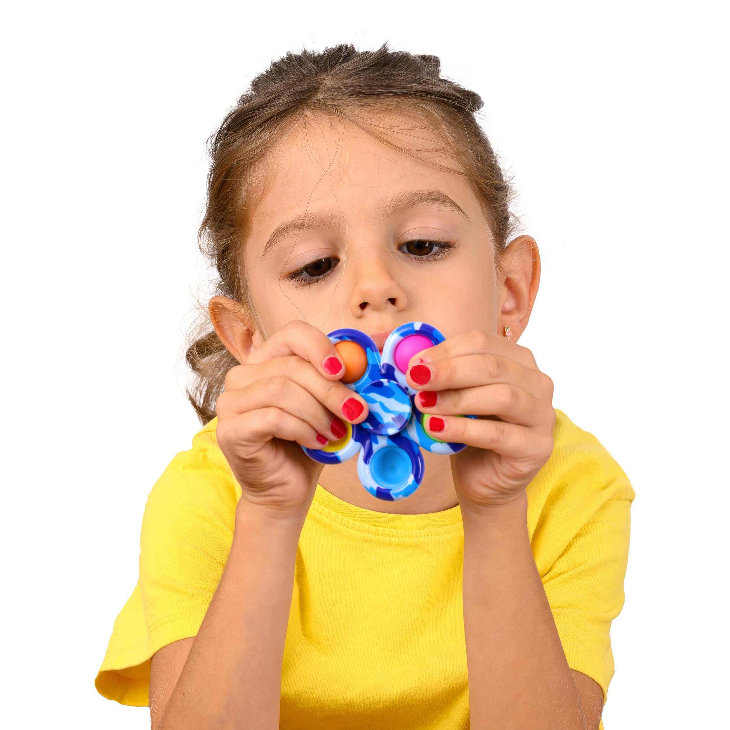 Nutty Toys Fidget Spinner Dimple Popper Sensory Toy - Top Stress & Anxiety Relief Gifts 2024, Unique Kids & Adults Easter Basket Stuffers Idea, Best Teenage Girl, Teen Boy, Toddler & Tween Present