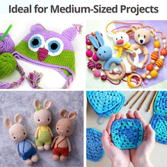 Crochet Kit for Beginners Adults and Kids - Make Amigurumi and other Crocheting Kit Projects - Beginner Crochet Kit Includes 20 Colors Crochet Yarn, Hooks, Book, Bag - Complete Crochet Starter Kit