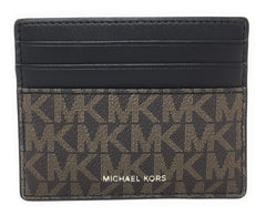 Michael Kors Men's Cooper Tall Card Case Wallet (Brown/Black)