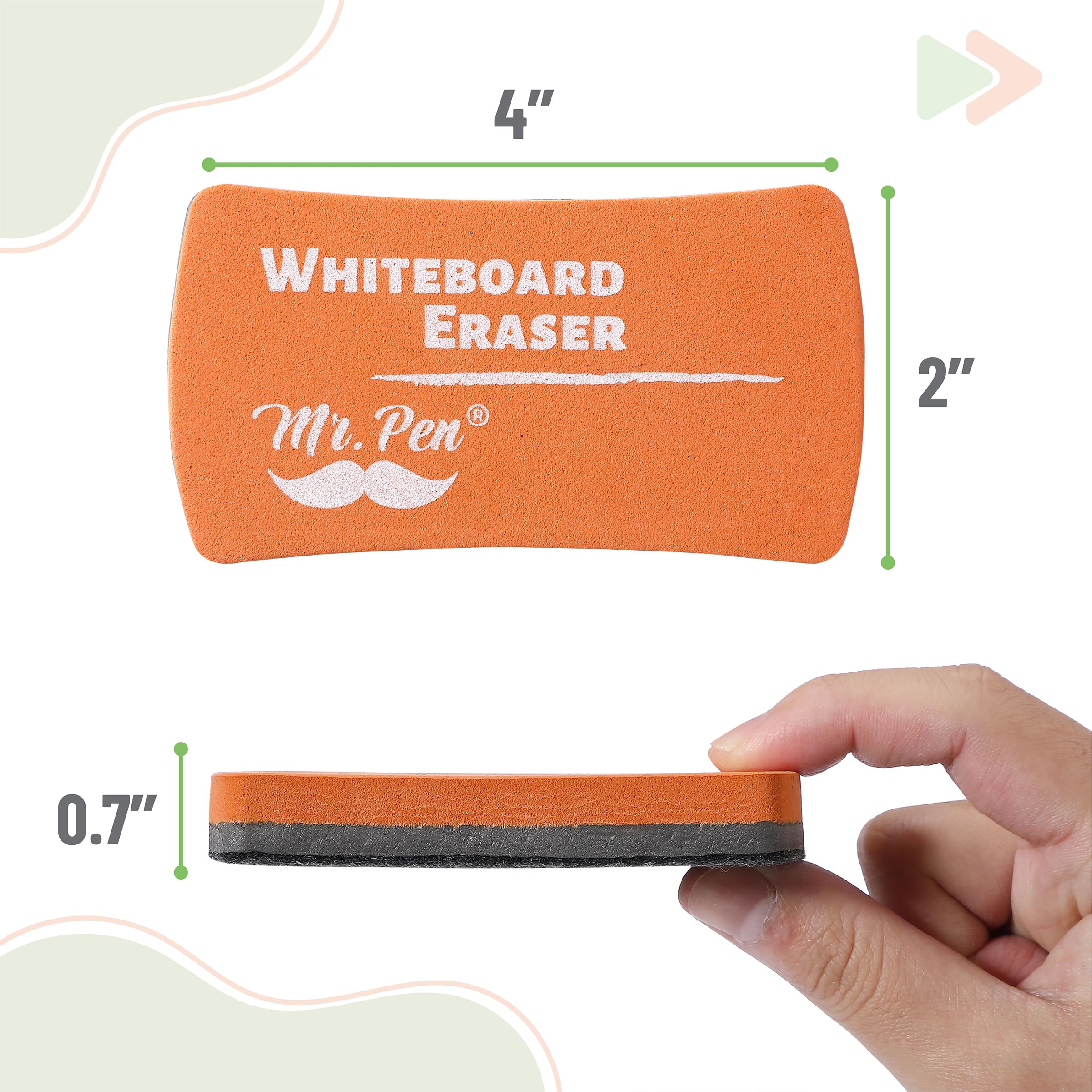 Mr. Pen- White Board Erasers, 8 Pack, Earthy Colors, Magnetic Dry Erase Eraser, Whiteboard Eraser, Dry Eraser, Dry Erase Erasers, Dry Erase Board Eraser, White Board Erasers Dry Erase, Dry Erasers